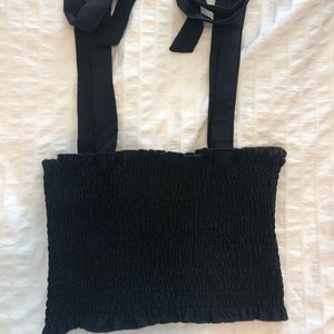 TIE UP BLACK TANK TOP